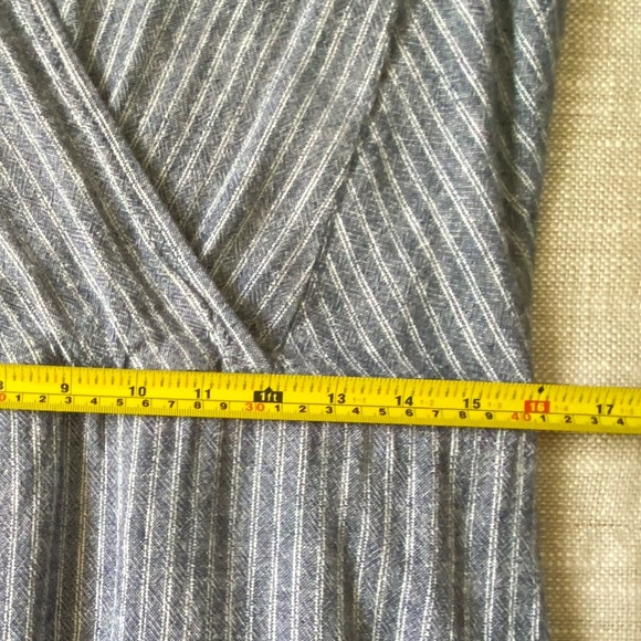 Banana Republic Blue/White Stripe Linen Blend Casual Nautical Summer Dress-Sz-6 - Picture 13 of 16